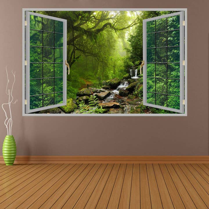 Wonderwallsboutique – wholesale Wall decal/stickers – Tropical Forest Trees Wall Decal Mural Art Home Decor1