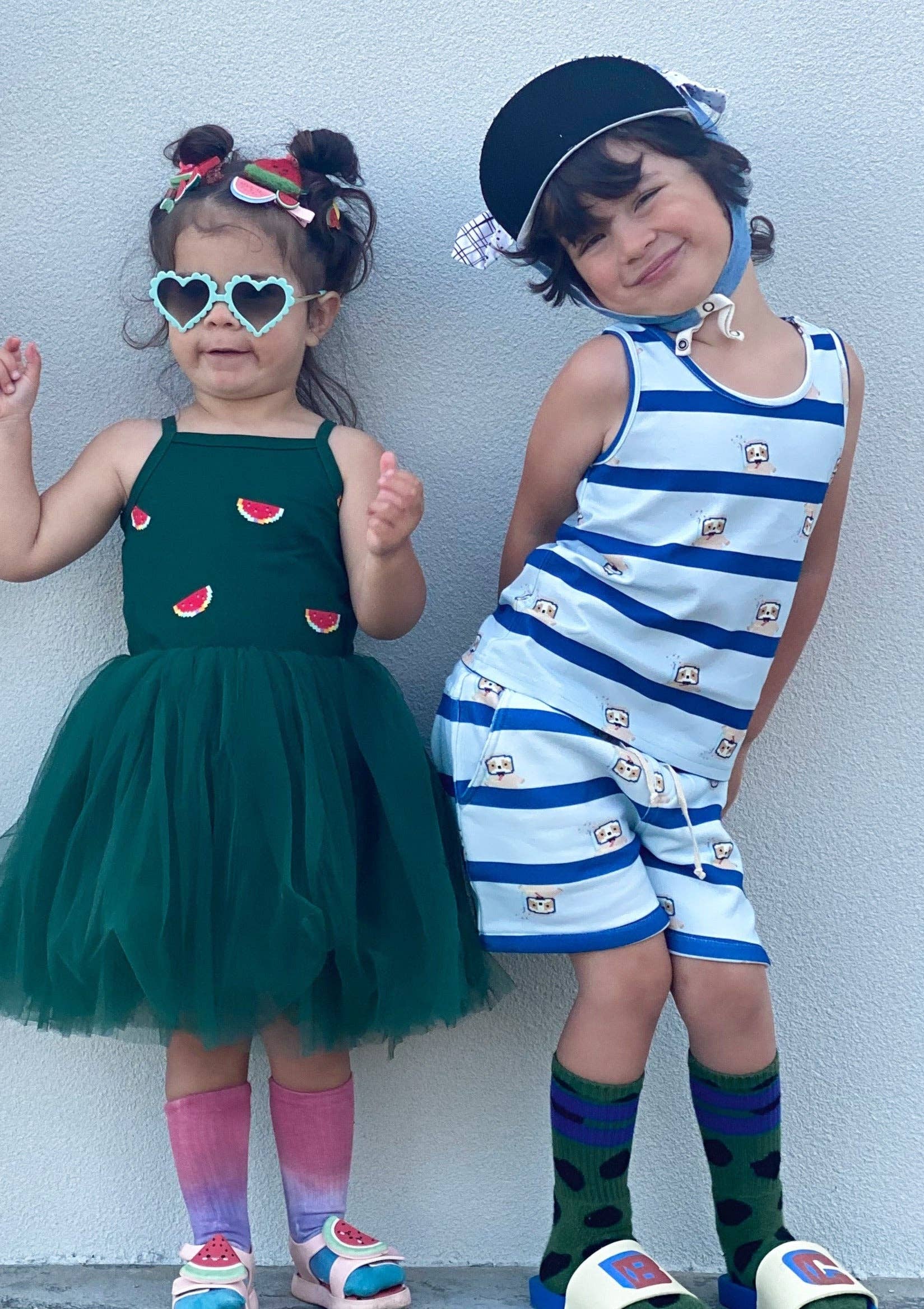 iMiN Kids - Wholesale Shorts – Kids - Boys Organic Cotton Stripe Shorts Blue Sloth4