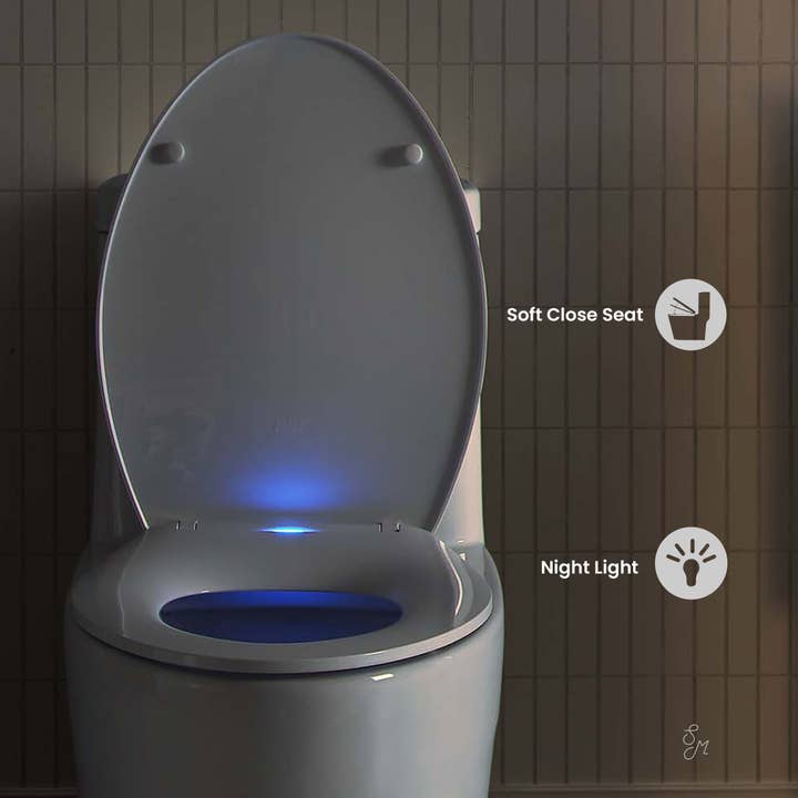 Swiss Madison - Wholesale Bathroom Accessory Set - Lumiere Elongated Quick-Release Toilet Seat with Night Light