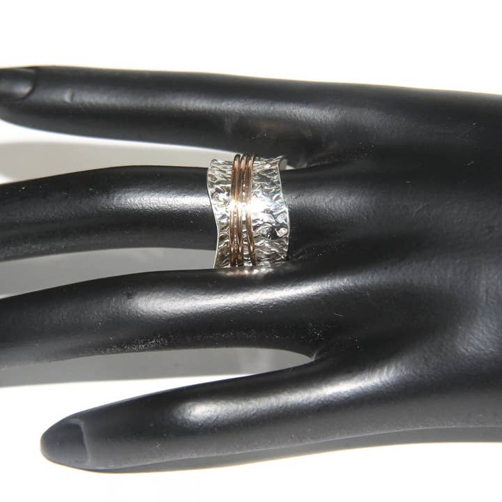 Tamara Kelly Designs - Wholesale Band/Stacked Ring - Narrow Spinning ring gold filled and silver spinners