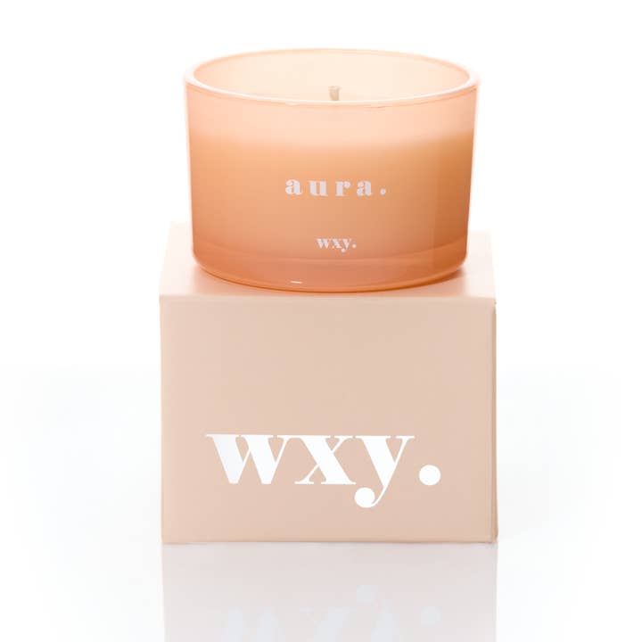 wxy. - Wholesale Jar/Filled Candle - Aura 3oz Candle - White Woods + Amber