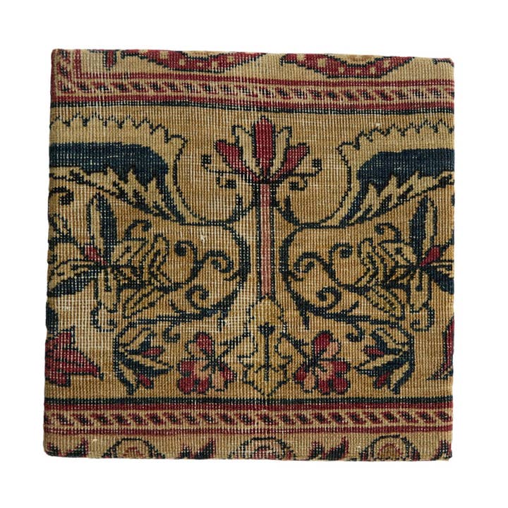 Decorative Cork Board Antique Kerman Rug Fragment Art for wholesale by Old New House