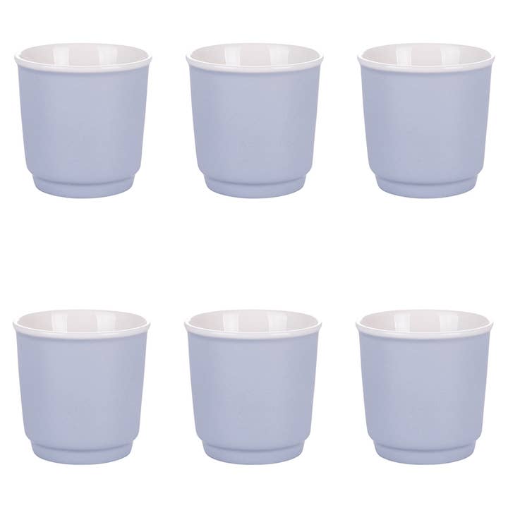 SET OF 6 CUPS 100ML MOON CRYSTAL for wholesale by VdE Tivoli 1996