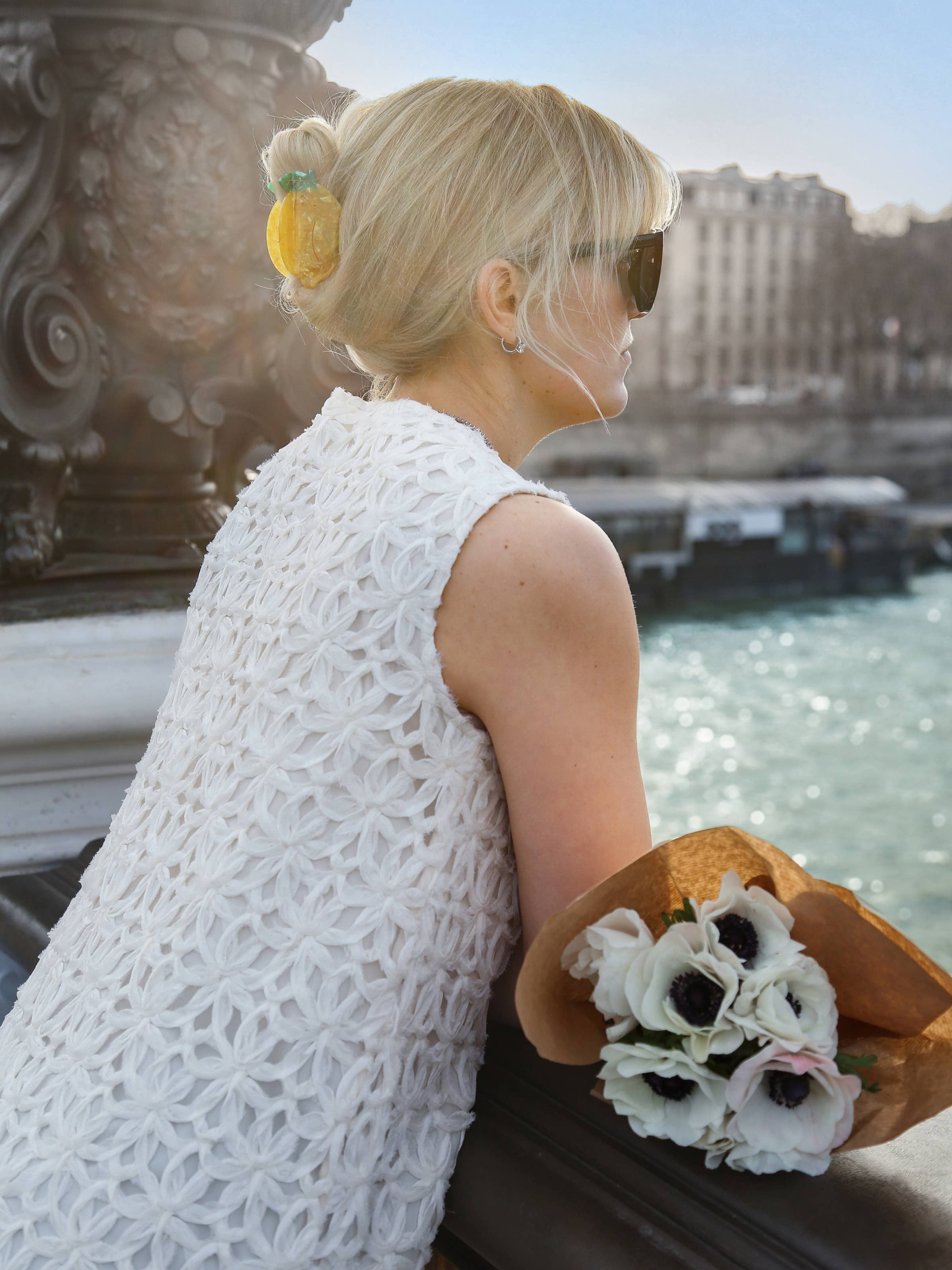 Solar Eclipse - Wholesale Hair Clip - Women's - Hand-painted Lemon Fruit Claw Hair Clip | Eco-Friendly 2