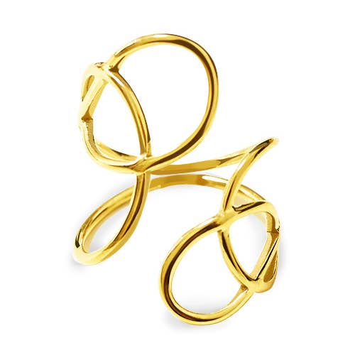 JUSTERBAR ÅBEN RING BØLGE - YC25312B399 for engroshandel hos AMORINO SRL