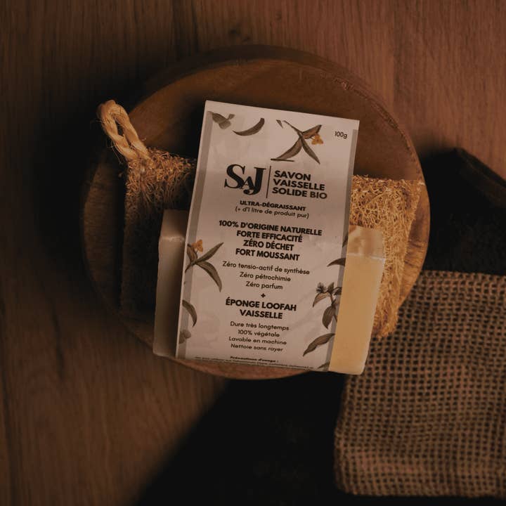 Savonnerie Artisanale du Jura - Wholesale Dish Soap - 100% Natural Dishwashing Product (Sponge+Soap)1