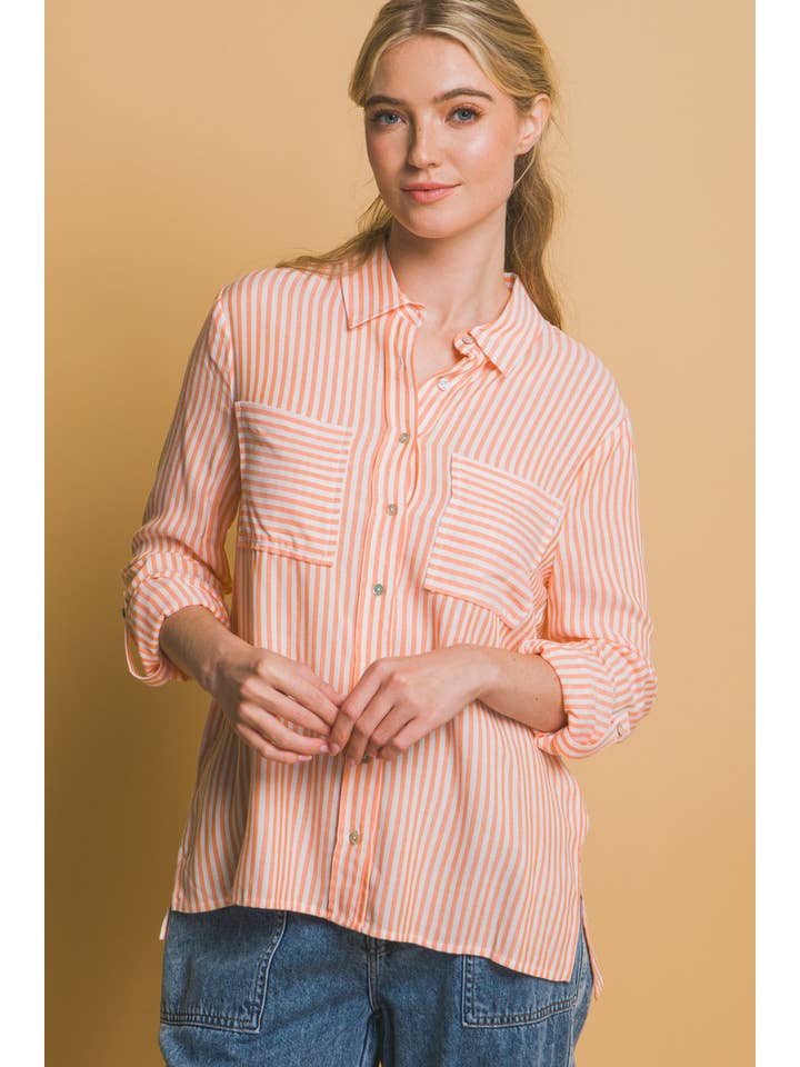 LIME-179421 „Gestreifte Hemden mit aufgerollten Ärmeln“ für den Großhandel auf Faire8