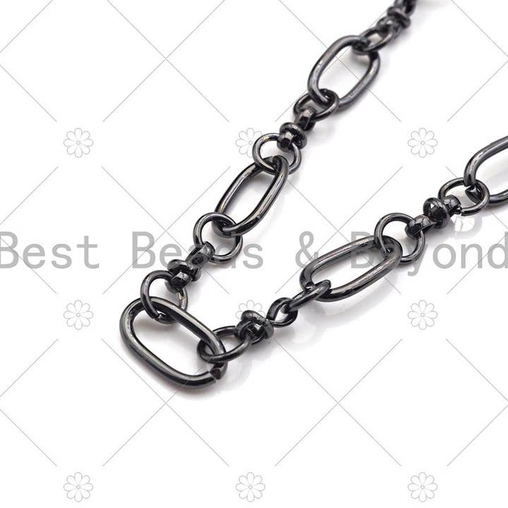 BestBeads&Beyond - Wholesale Link & Chain Necklace - High Quality Oval Round Link Chain , 18K Real Gold Plated Chain, Wholesale bulk Chain, 8x14mm, sku#M3242