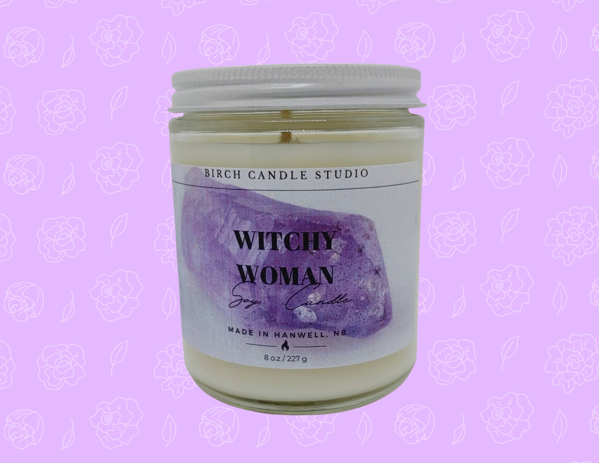 Birch Candle Studio - Vente Bougie en bocal - Witchy Woman - (Lavande et sauge)