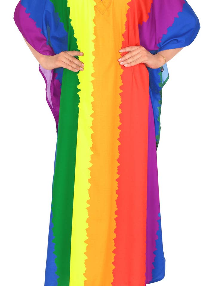 Caftan Rainbow Girl pour femme pour la vente par Happy Bay / La Leela