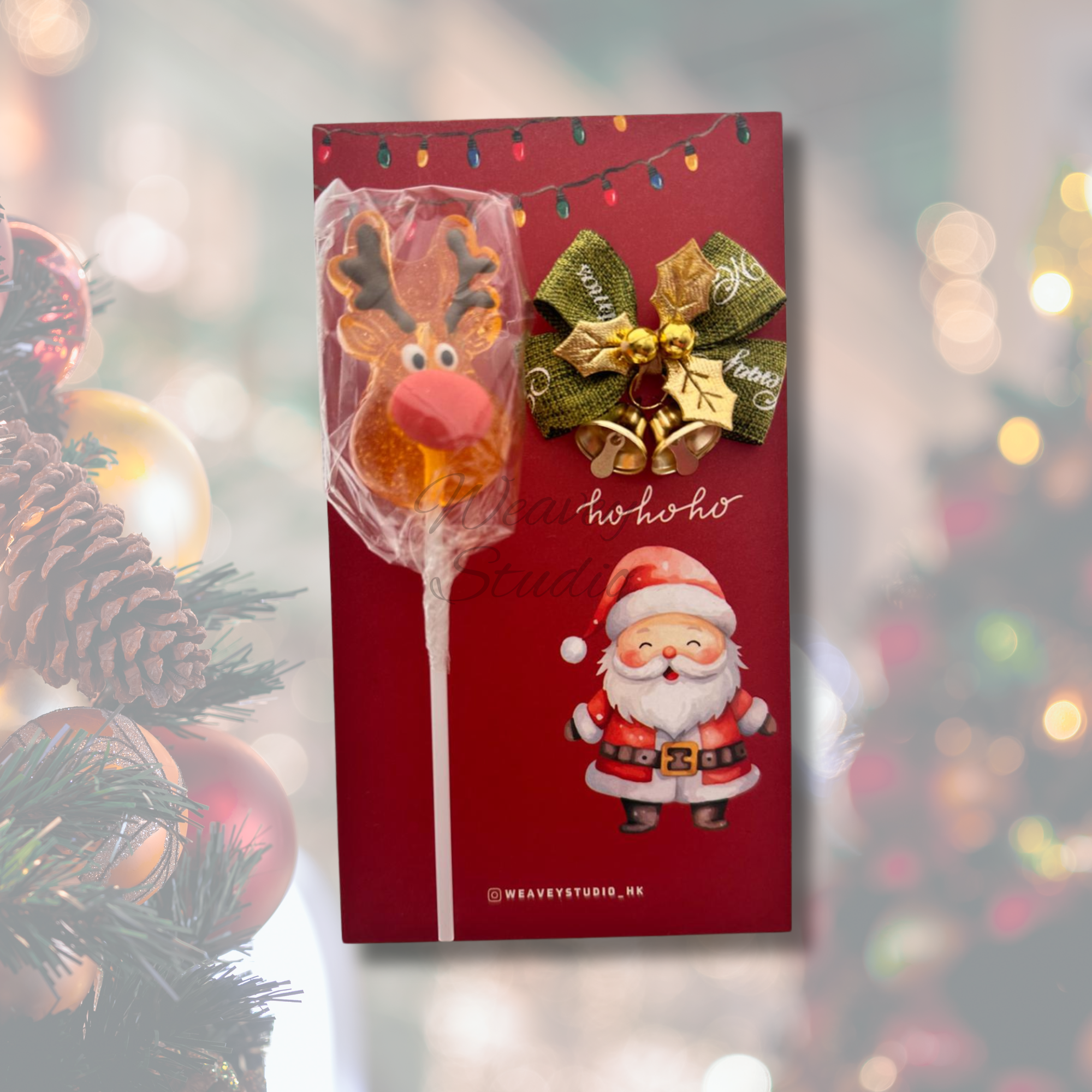 Weavey Studio - Wholesale Lollipop - Christmas Santa, Christmas Tree, Snowman Candy gift packs2