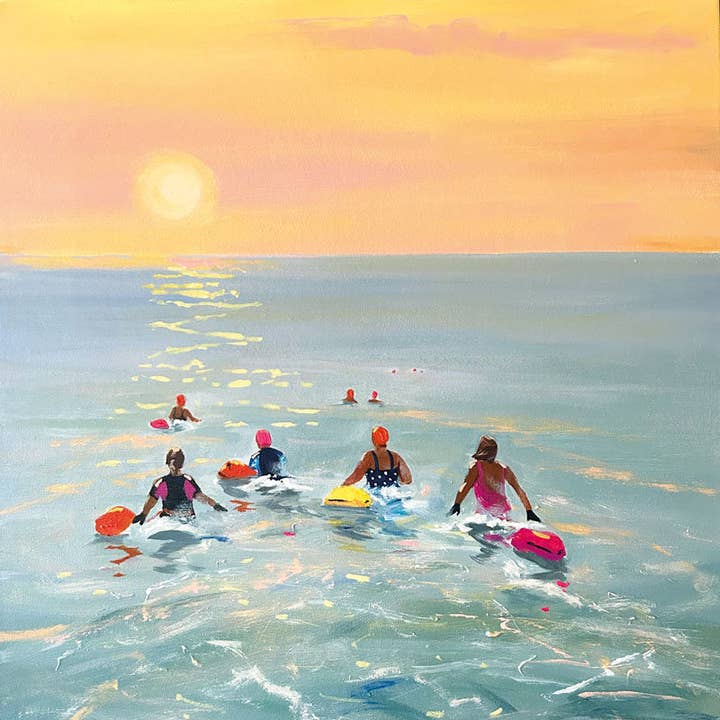 LSH004 Natação ao Amanhecer por atacado de Dry Red Press