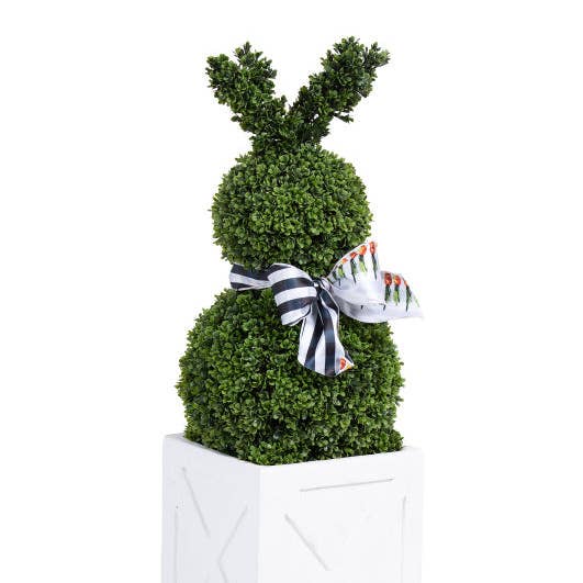 41" Faux Boxwood Bunny Decor in Pot for wholesale by Dunn Deals