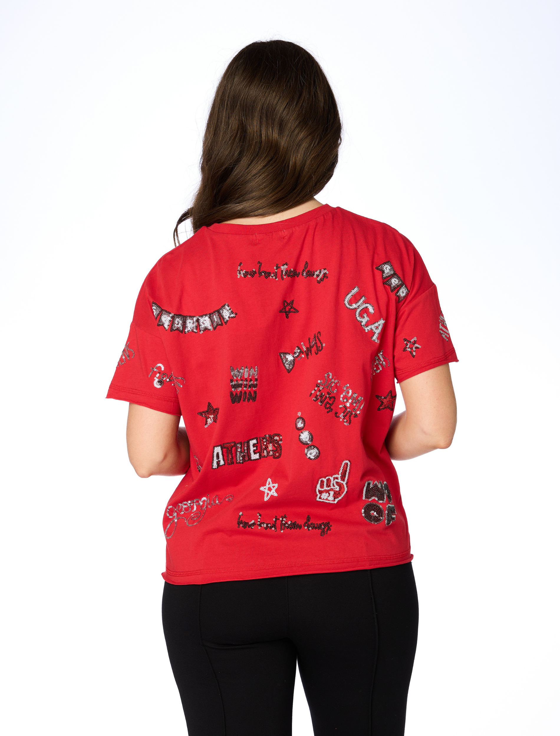 Stewart Simmons - Wholesale T-Shirt - Women's - The UGA Sequin Spirit Tee1