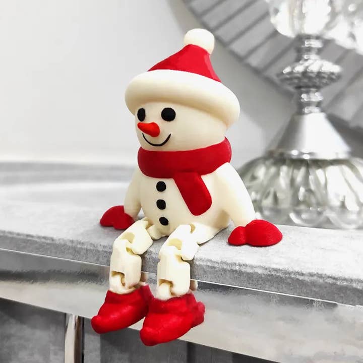 Muñeco de Nieve Articulado 3D Impreso – Calcetín de Navidad para venta al por mayor de Poppy & Thyme