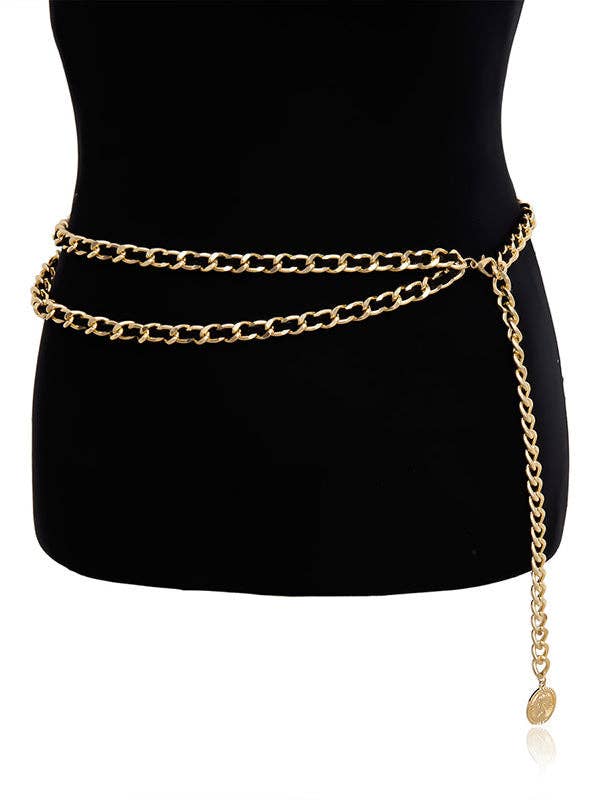 GOLD COLOR Vintage Fashion Geometry Waist Chain for wholesale on Faire4