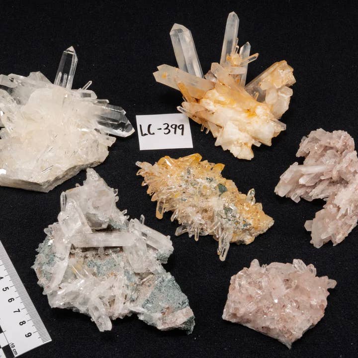 Rainbow Lemurian Quartz Clusters Mixed variety lot LC-399 for wholesale by Lemurian Quartz
