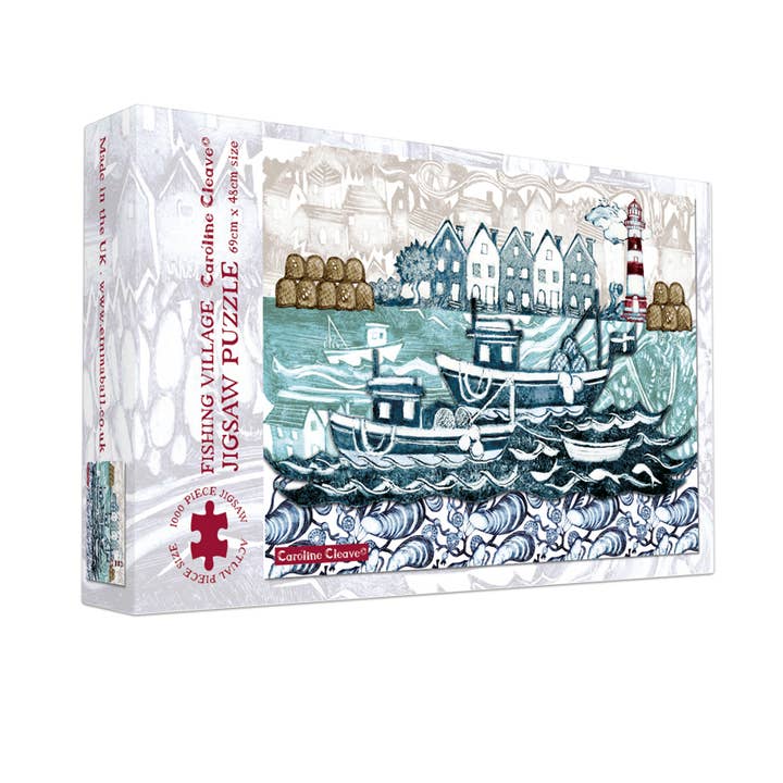 Fishing Village 1000 Piece Boxed Jigsaw for wholesale by Emma Ball Ltd