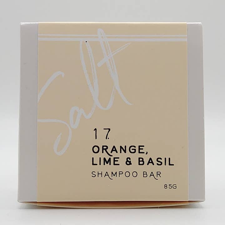 Orange, Lime & Basil Shampoo Bar for wholesale by Salt Skincare