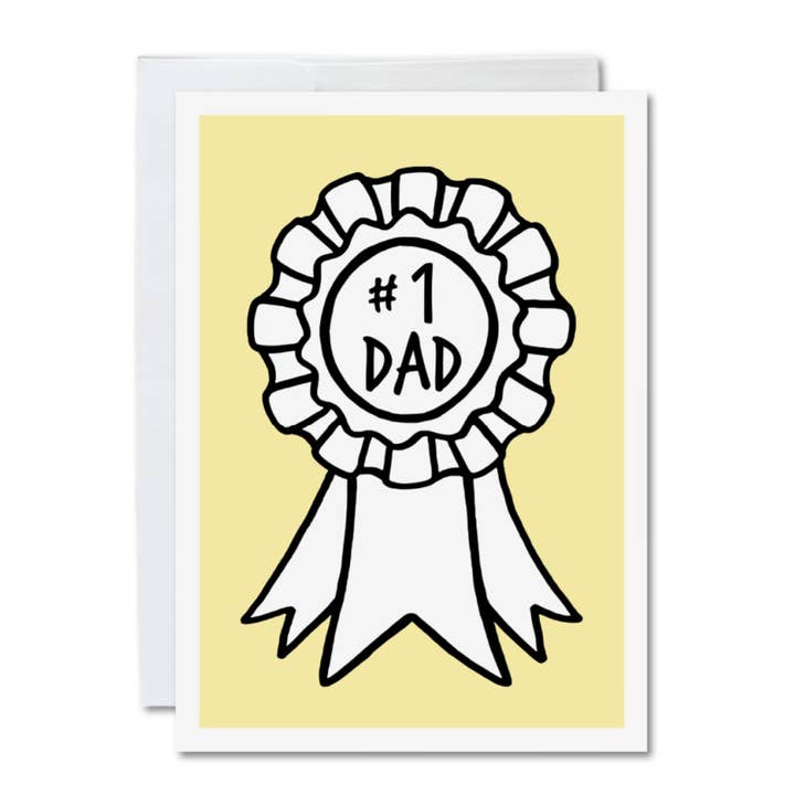 Cartão de Dia do Pai para Colorir – Prémio de Fita #1 Pai por atacado de Calamari Inc.