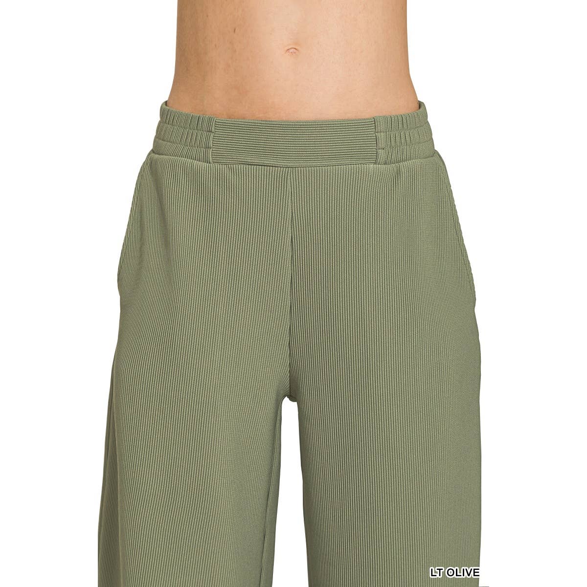 HiteJeans - Wholesale Lounge Set - Women's - Ribbed high neck half zip pullover pants set2