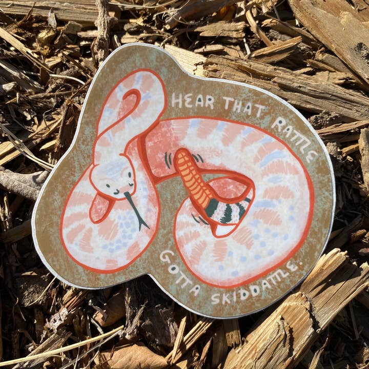June Jewell Designs - Wholesale Sticker - 3” Rattlesnake Vinyl Sticker