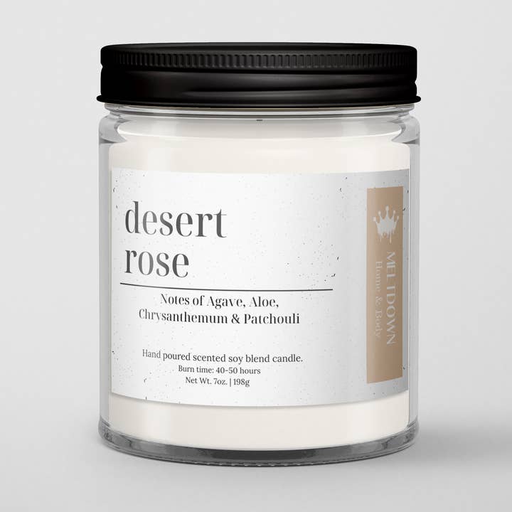 DESERT ROSE 7oz Candle for wholesale by MELTDOWN Home & Body
