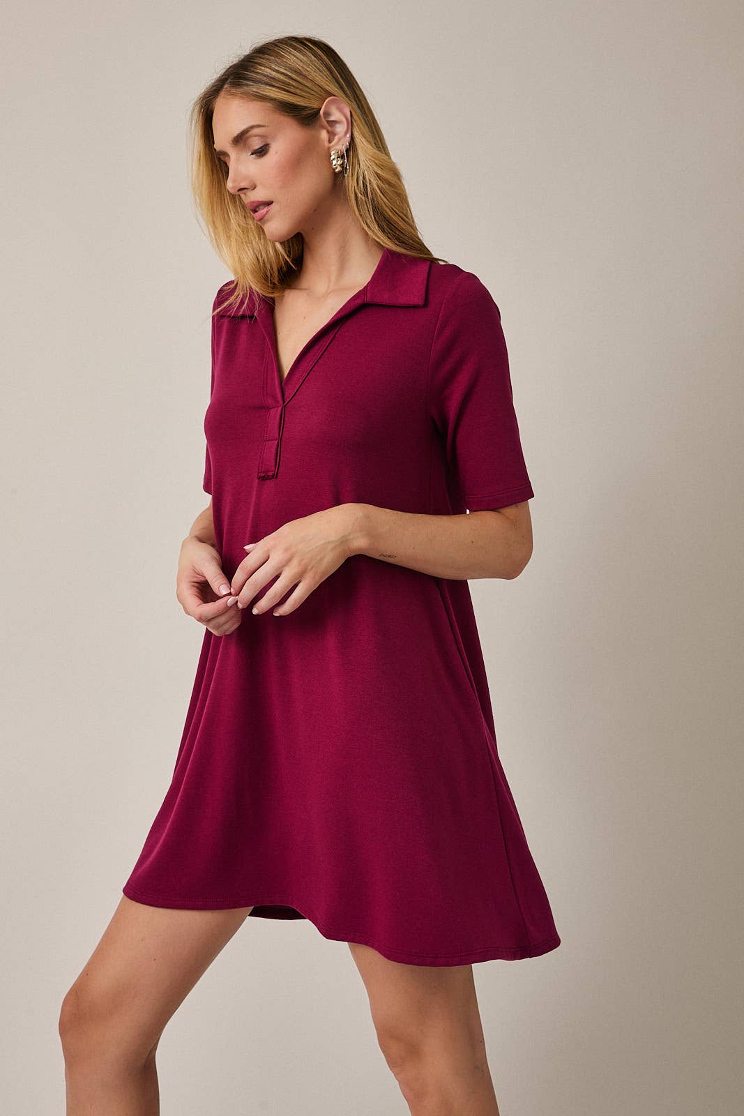 GILLI - Vente Robe – femme - Robe polo mini à manches mi-longues1