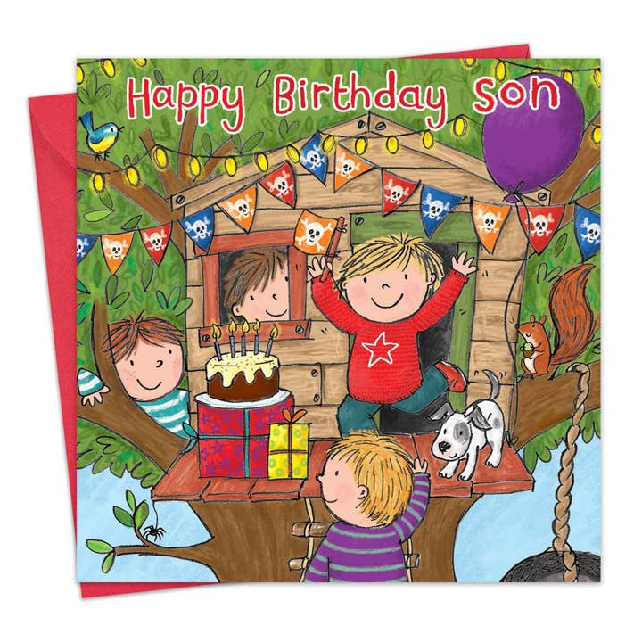 Son Birthday Card - Treehouse for wholesale by Twizler Ltd