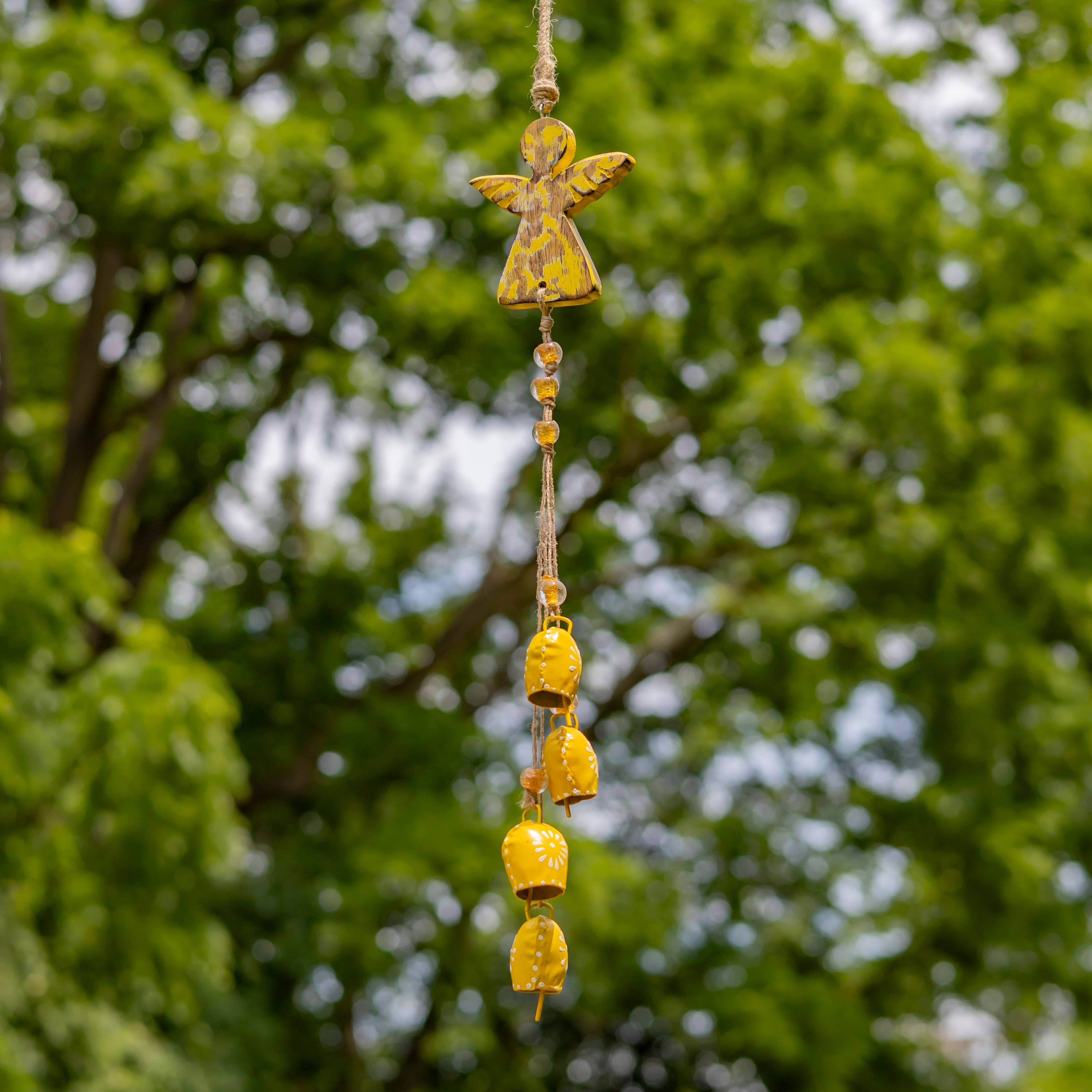 Zaer Ltd. International - Wholesale Wind Chime - 6 Assorted Color Angel Wind Chimes with Dangling Bells4