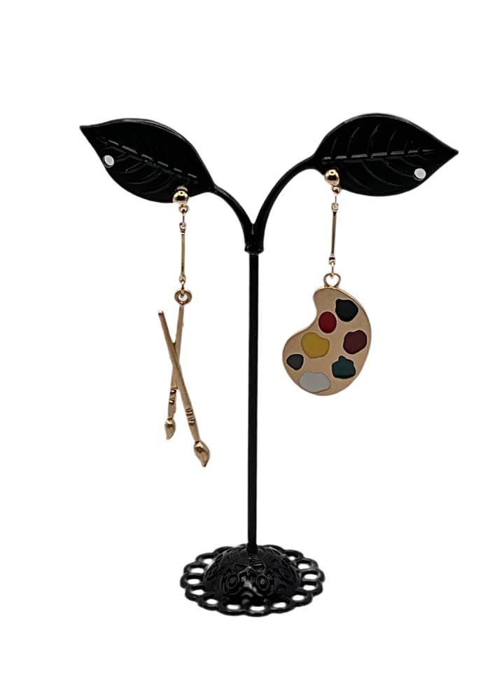 Farbpalette und Pinsel Ohrringe für den Großhandel von S and E Hobbies and Collectables