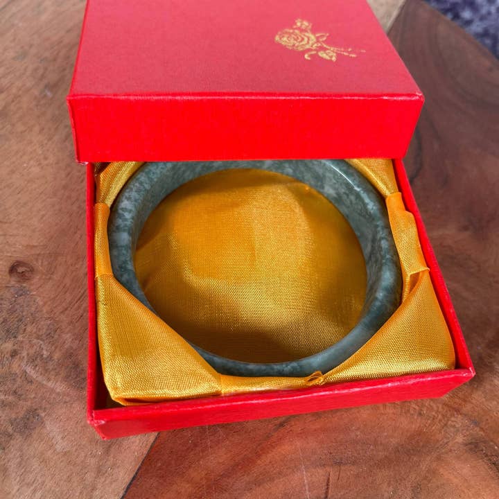 CaNatureLover - Wholesale Bangle bracelet - Jade Bangle, Bracelet Comes with box, NATURAL JADE BANGEL,Fr5