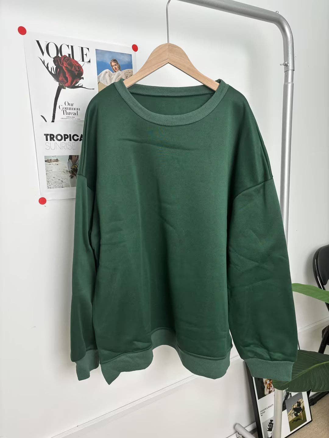 safistyle - Wholesale Sweatshirt - Women's - Oversized Long Sleeve Top with Pockets5