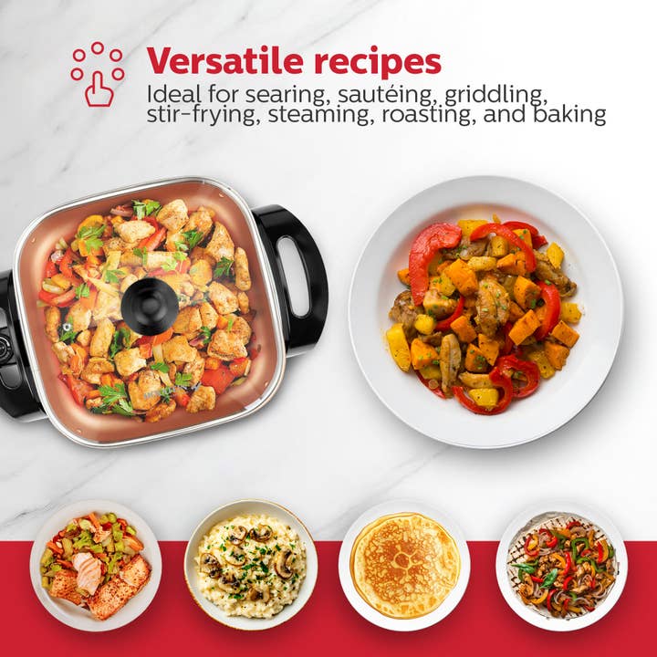 Holstein Housewares - Wholesale Kitchen Appliance - Holstein Housewares 12-inch Non-stick Electric Skillet 19