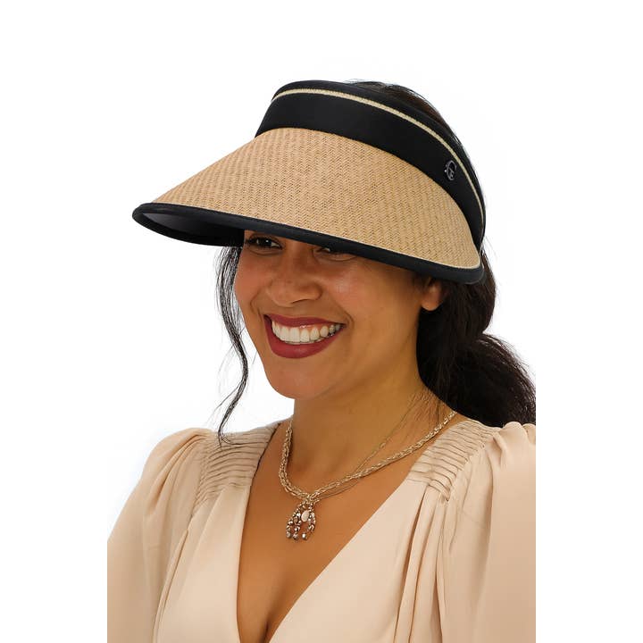 ASSORTED Pack And Go Paper Straw Roll-up Sun Visor for wholesale on Faire1