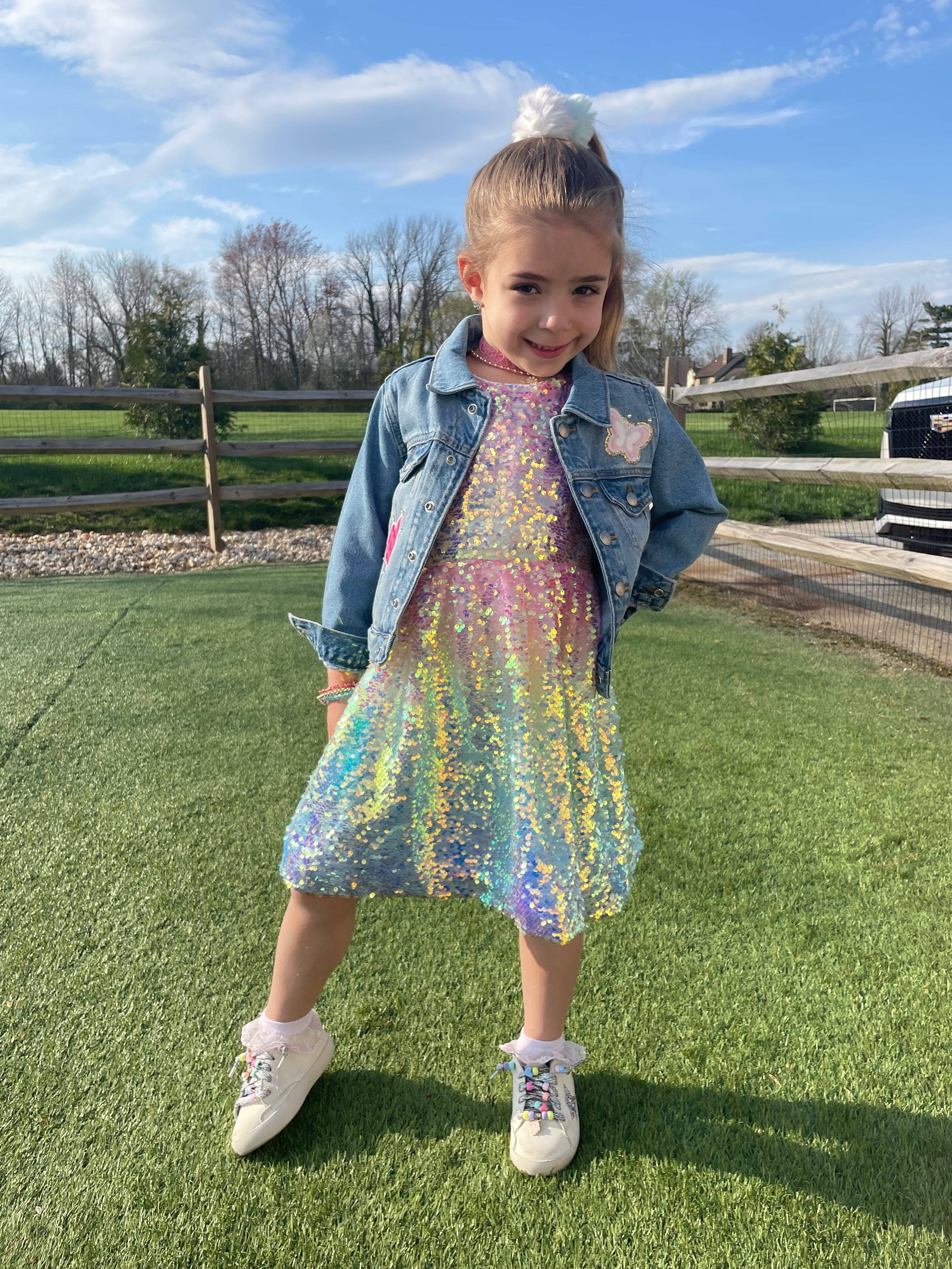 Ellie and Mila - Vente Robe – enfant - Robe pailletée dégradée8