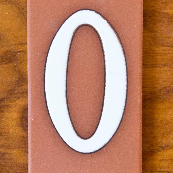 Carly Quinn Designs - Wholesale Outdoor Sign - Terra Cotta Plain Individual 3x6 House Number Tiles