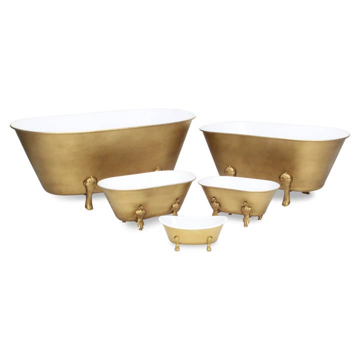 Cheungs Home Decor - Wholesale Bath Caddy - Lavande Metal Fleur-de-Lis Tub Decor - Gold