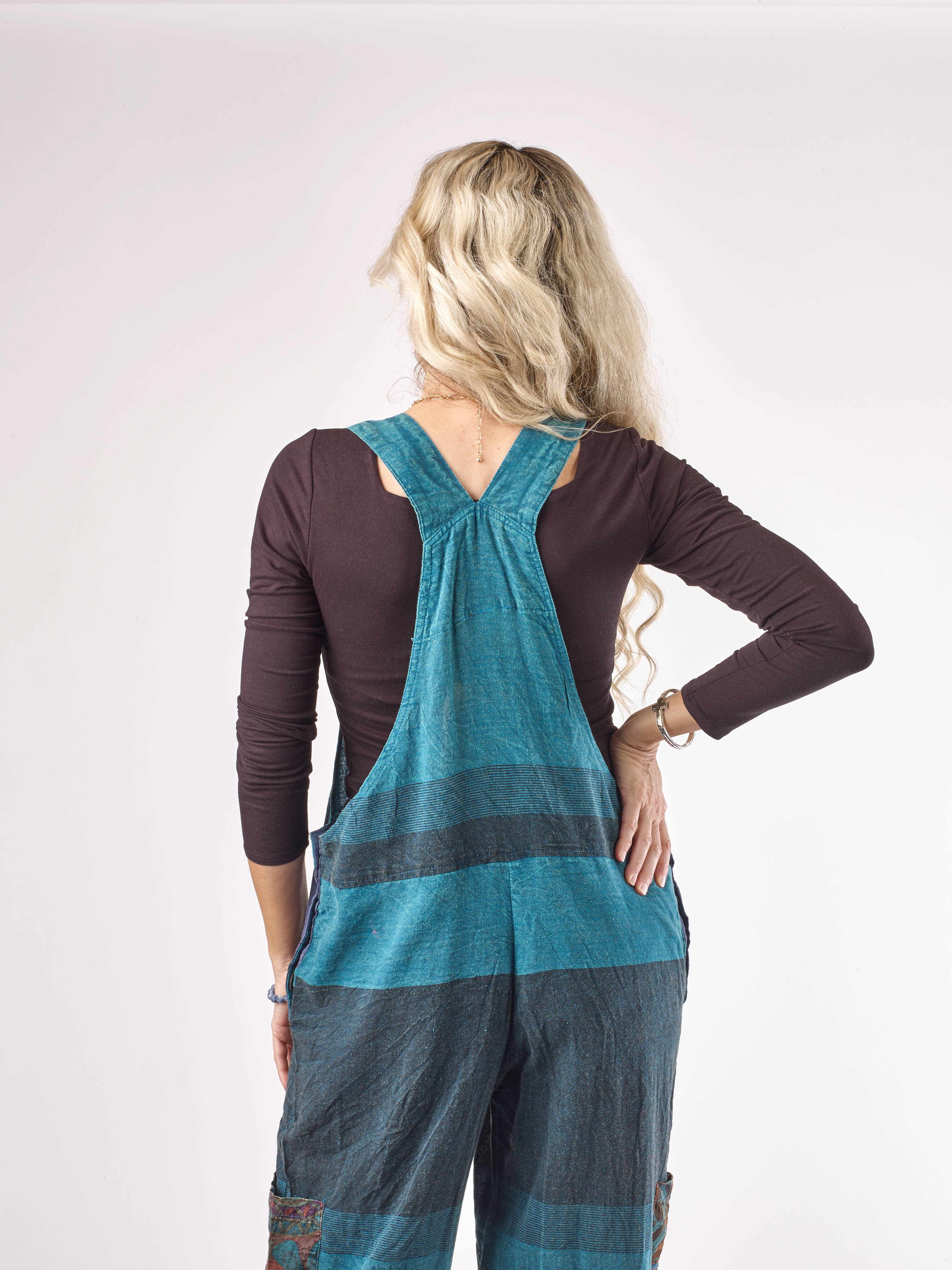 Kaleidoscope Accessories - Wholesale Overalls - Women's - Textured Cotton Patch Overalls, 2 Assorted7