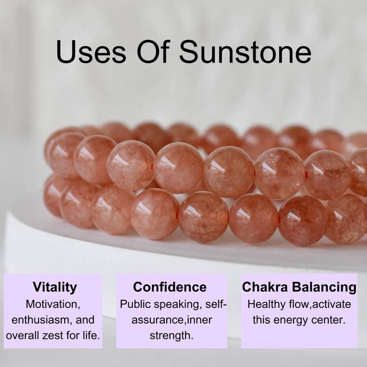 Soothing Crystals - Wholesale Beads - Crystal Jewelry Beads | Sunstone | Healing Gemstone Beads