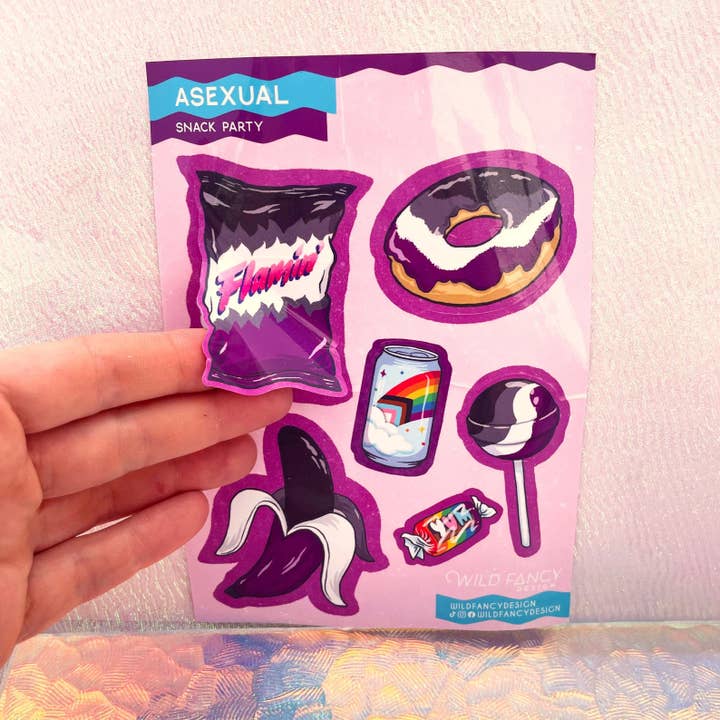 Asexual Snacks klisterark for engroshandel hos Wild Fancy Design