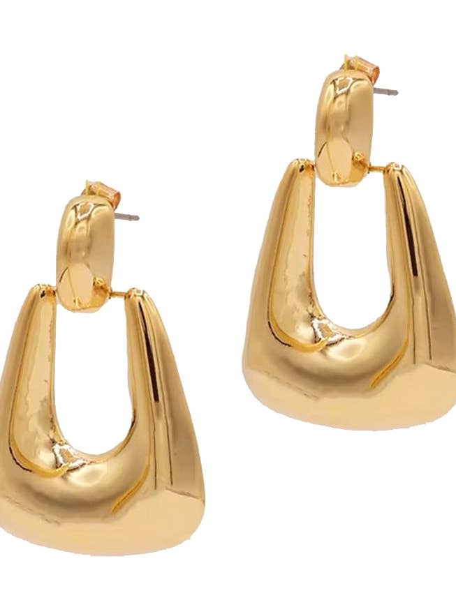 Boucles d'oreilles pendantes sculpturales en or pour la vente par Monarch