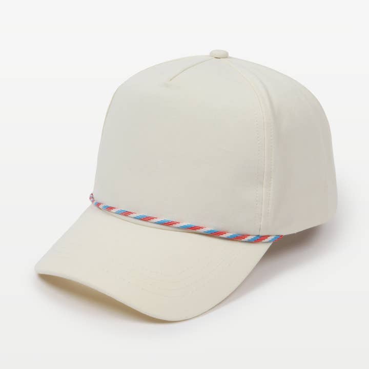 Canvas 5 Panel Hat with Rope for wholesale by David And Young