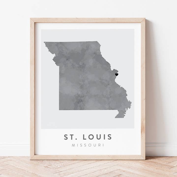 St. Louis, Missouri Map for wholesale by Backstory Map Co.