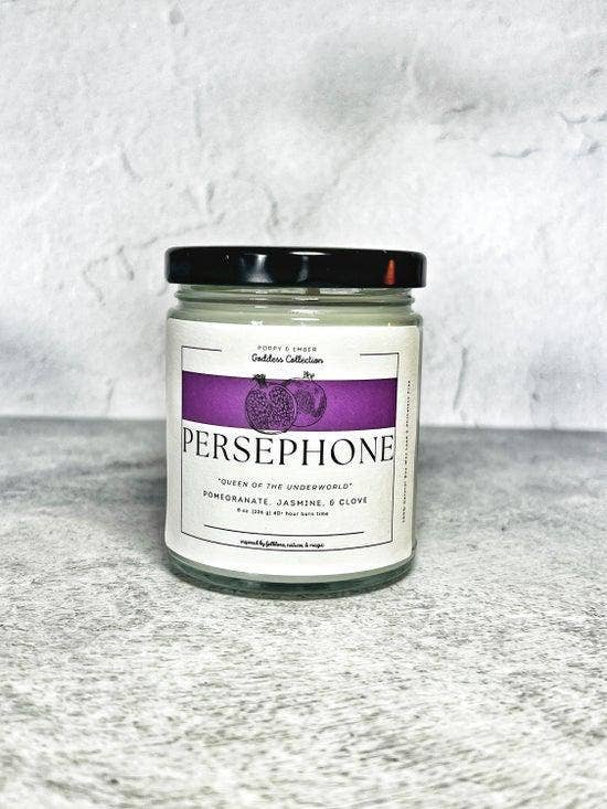 Persephone Goddess Crystal Intention andle for wholesale by Poppy & Ember