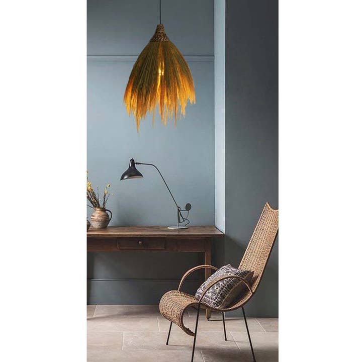 Casa Moro – Großhandel Kronleuchter/Hängeleuchte – Rattan Lampe Medan aus Rayung Gras Boho Chic Strohlampe