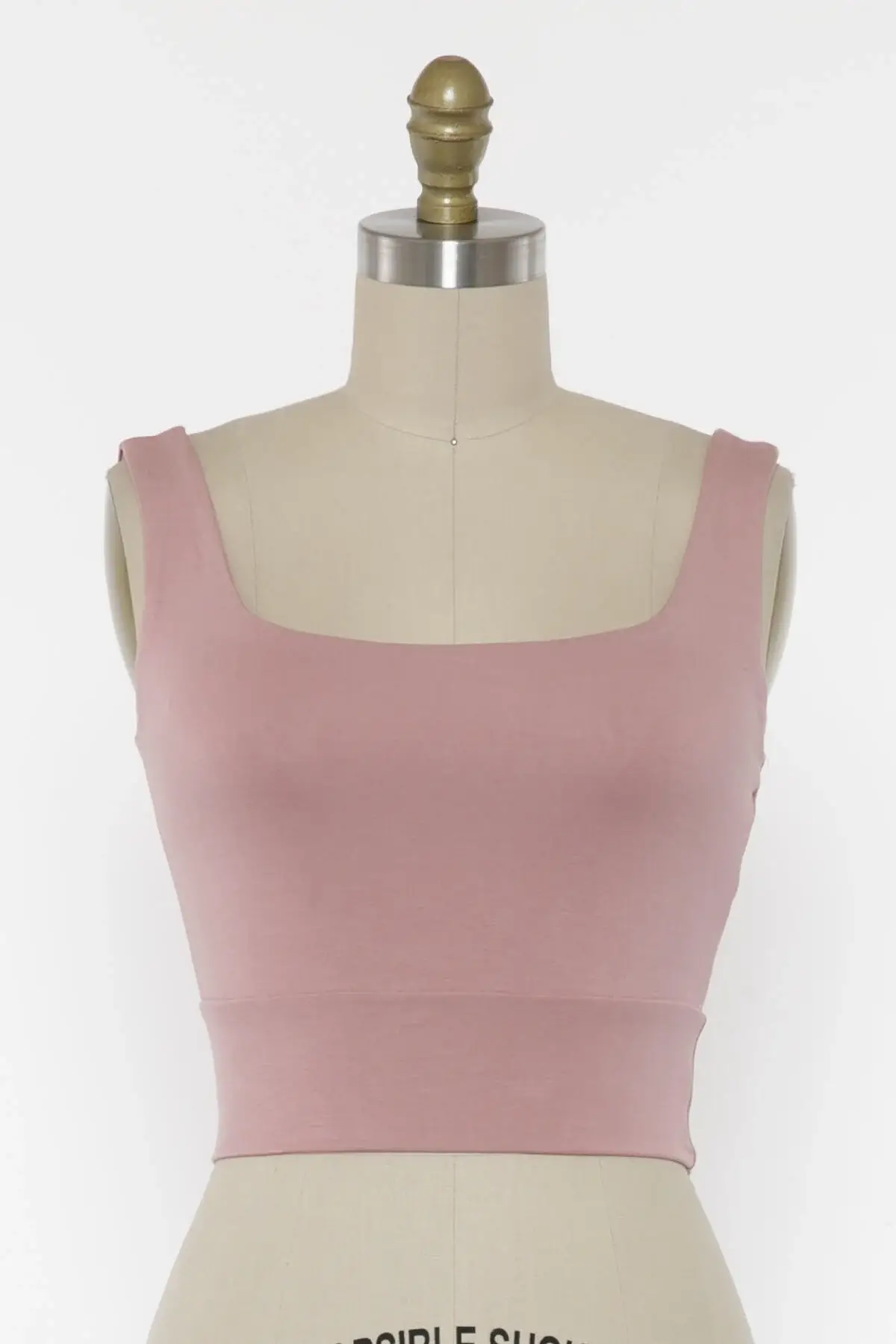 Final Touch - Wholesale Knit Top - Women's - Square Neck Fitted Crop Top - T1685928