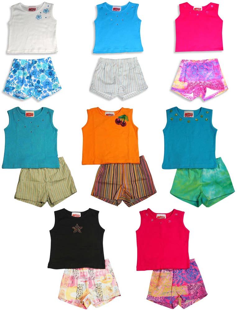 Eastern Off Price - Wholesale Top & Short Set - Kids - Rubbies - Little Girls 2 Piece Short Set6