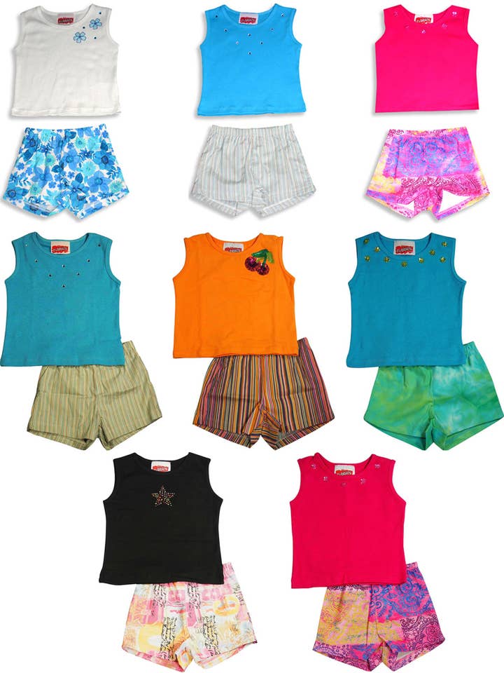 Eastern Off Price - Venta al por mayor Conjunto de camiseta y pantalón corto - Niños - Rubbies - Conjunto corto de 2 piezas para niña6