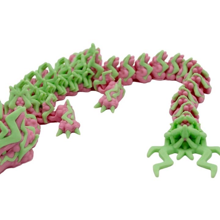 Acworth Alchemist - Wholesale Fidget Toy - Kids - Multicolor Storm Dragon Fidget Toy - 3D Printed Articulated Dragon